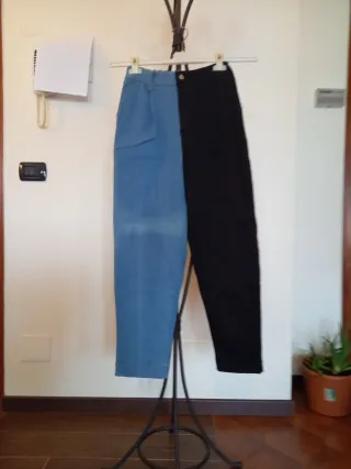 Pantaloni donna bicolore so