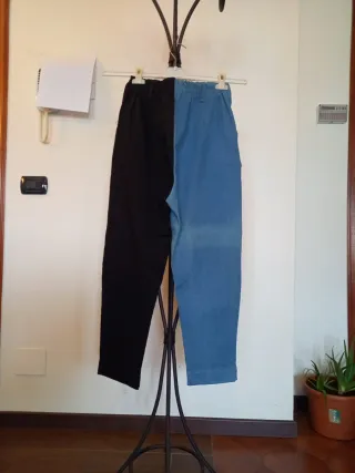 Pantaloni donna bicolore so