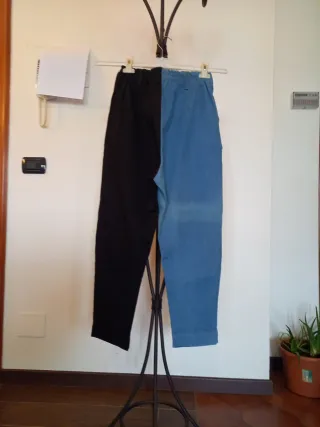 Pantaloni donna bicolore so