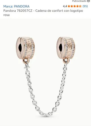 Cadena seguridad Pandora con circonitas.