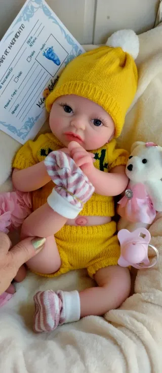 Bebé Reborn Silicona Completa 39cm
