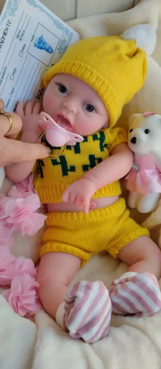 Bebé Reborn Silicona Completa 39cm