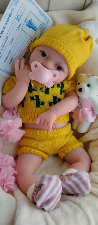 Bebé Reborn Silicona Completa 39cm