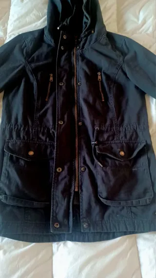 Parka Piumino Giubbotto Giaccone Blu Scuro Only