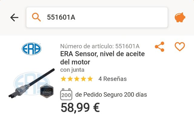 Sensor de nivel de aceite PSA