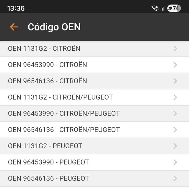Sensor de nivel de aceite PSA