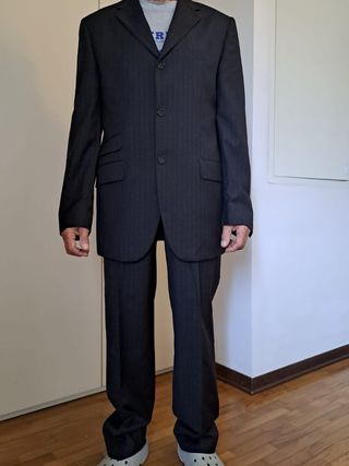 Completo uomo classico tg.52 pura lana vergine