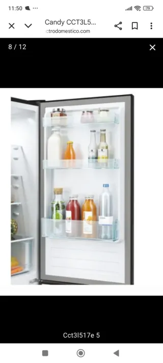 Frigorífico Candy CCT3L5E Negro