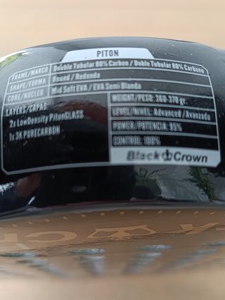 Pala de pádel Black Crown Piton