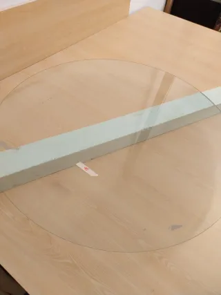 Tapa de mesa de cristal 6mm de grosor 95cm diámetr