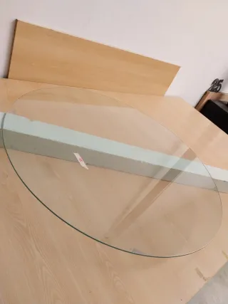 Tapa de mesa de cristal 6mm de grosor 95cm diámetr