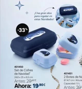 Set di 3 bauli natalizi