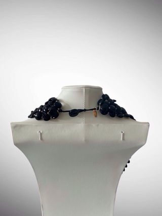 Collana donna multistrato perle nere