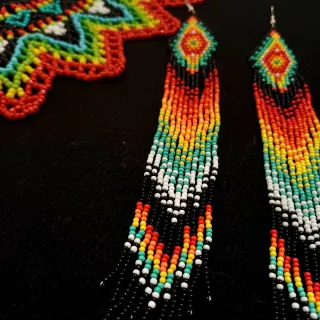 Conjunto Artesanía Collar, Pendientes y Pulsera