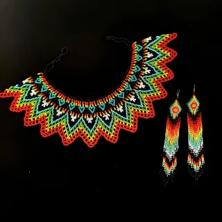 Conjunto Artesanía Collar, Pendientes y Pulsera