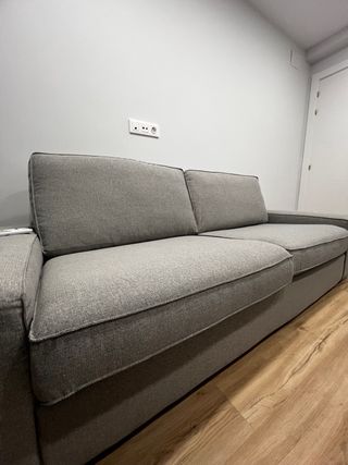 Sofá KIVIK Ikea 3 plazas tela gris
