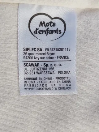 Saco bebé . Medidas en descripción