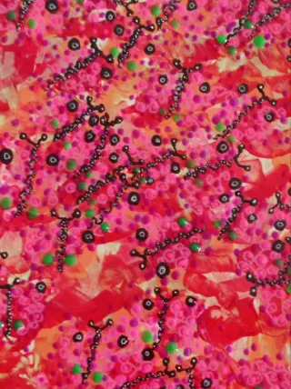 Arte original abstracto rosa