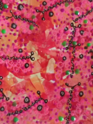 Arte original abstracto rosa