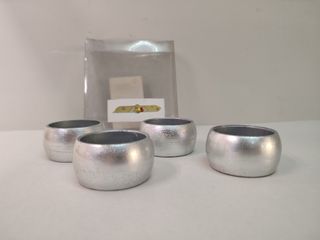 Servilleteros Aros Plateados Metálicos