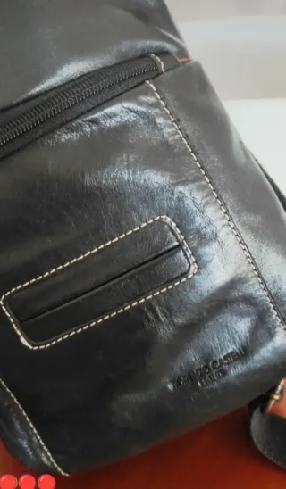 Borsa Fiorenzo Castelli Vera Pelle Nera