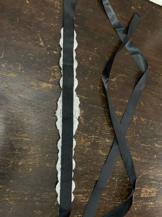 Cintura strass e raso nero