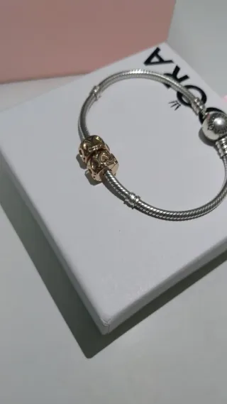 Lote 2 charm clip Pandora Corazones.