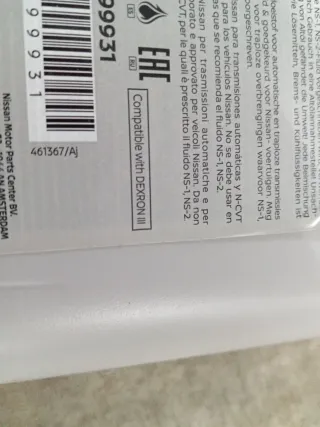 Aceite AT-Matic D Fluid Nissan 1L