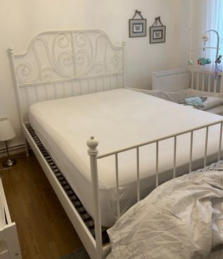 Cama de forja Ikea blanca SIN COLCHÓN
