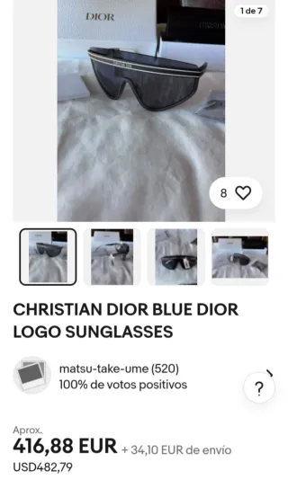 Gafas de sol Christian Dior Azules