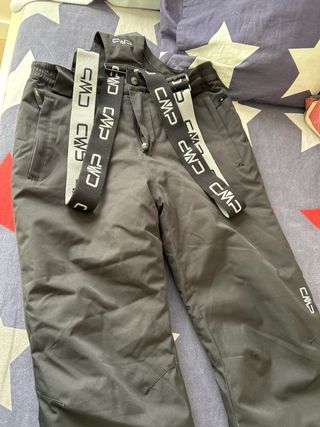 Pantalón de nieve CMP negro con tirantes talla 152