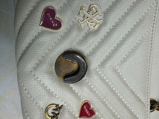 Borsa Pinko Love in pelle bianca