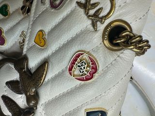 Borsa Pinko Love in pelle bianca