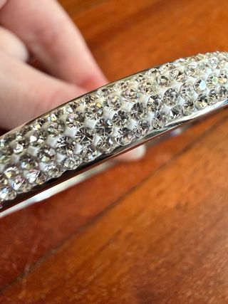 BRACCIALE RIGIDO IN ACCIAIO E CRISTALLI “STROILI”