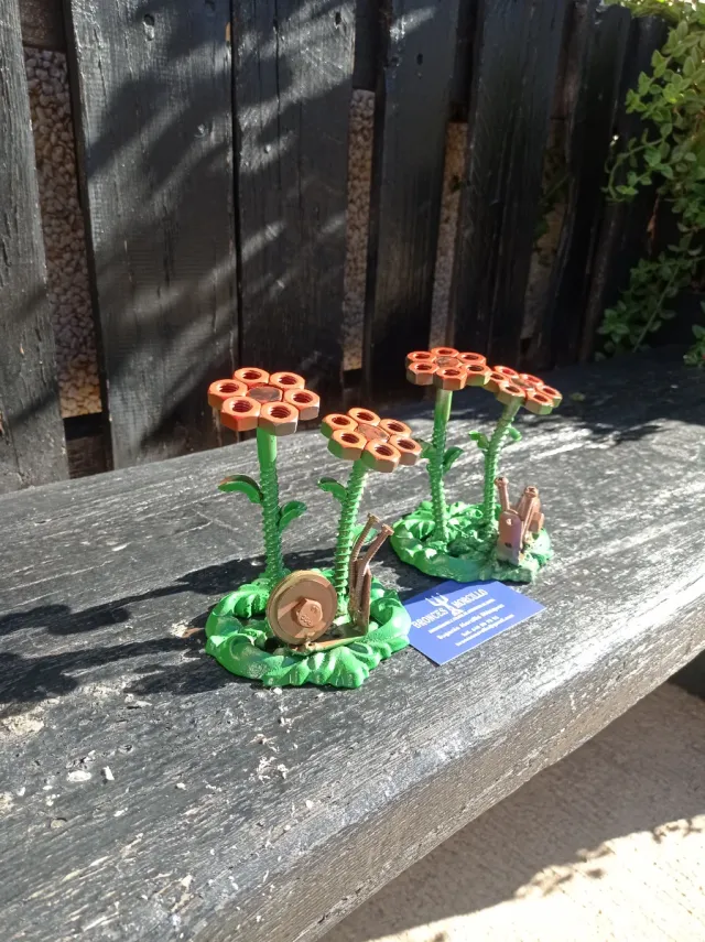 Flores y caracol artesanía