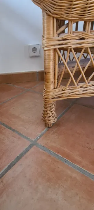 Sillón de ratán natural estilo boho 2 ud.