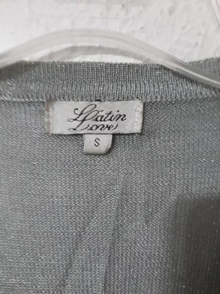 Cardigan Latin Love Negro y Plateado