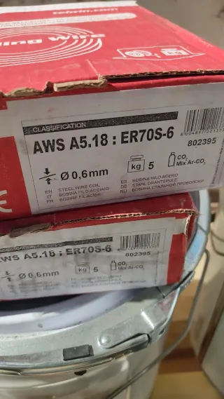 Bobina hilo soldar 0.6mm