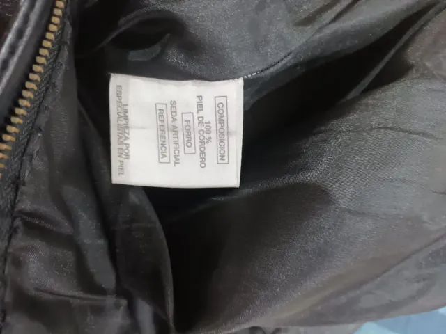 Pantalón negro de piel auténtica