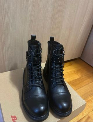 Stivaletti Bata Pelle Borchiati Neri