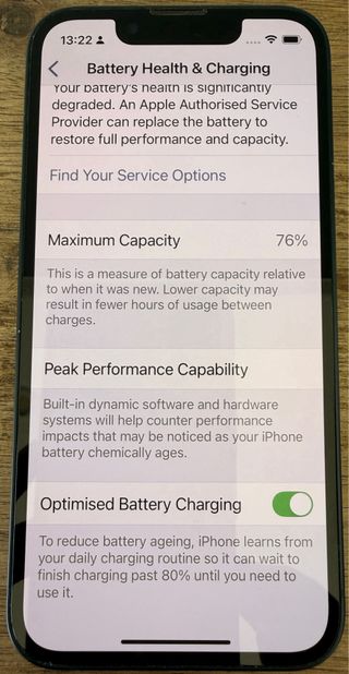 iPhone 13 mini blu navy 77%