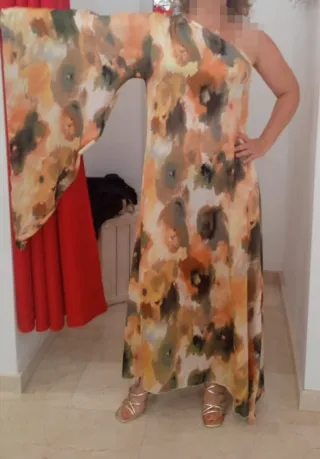 Vestido fiesta estampado floral talla única