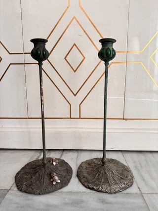 Candelabro da terra in stile Tiffany