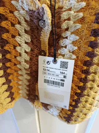 Top Crochet Zara Talla M Multicolor niña