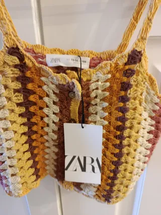 Top Crochet Zara Talla M Multicolor niña