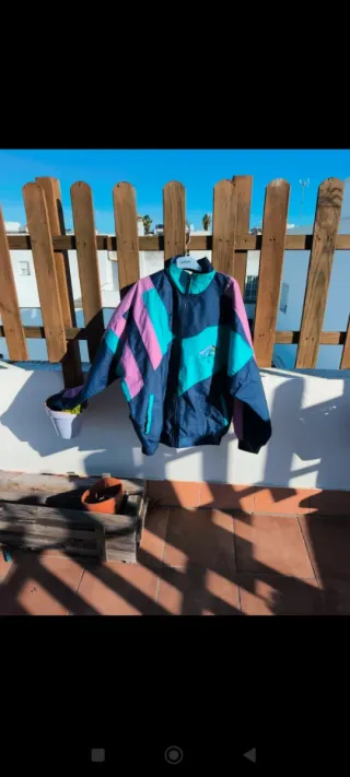 Chaqueta Vintage Azul, Morado y Turquesa