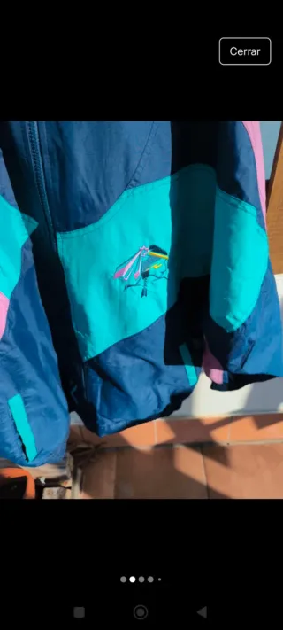 Chaqueta Vintage Azul, Morado y Turquesa