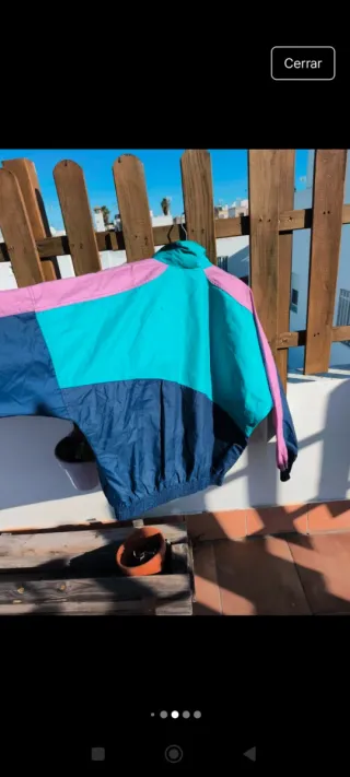 Chaqueta Vintage Azul, Morado y Turquesa