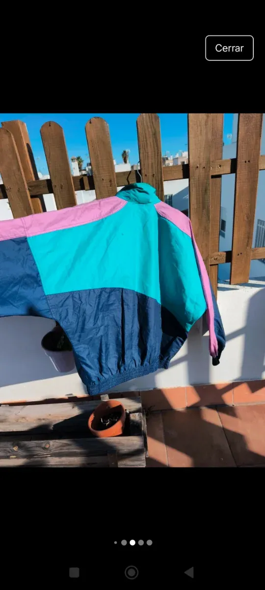 Chaqueta Vintage Azul, Morado y Turquesa