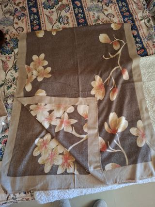 Fular estampado marrón y beige NUEVO